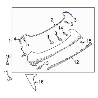 Mazda OE - Right Spoiler Seal