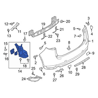 Mazda OE - Rear Left Bumper Splash Shield