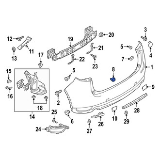 Mazda OE - Rear Bumper Cover Bracket