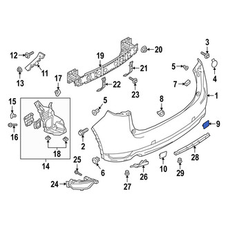 Mazda OE - Rear Right Tow Eye Cap