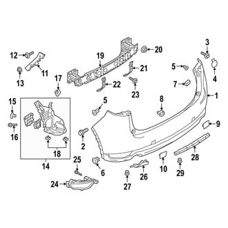 Mazda OE - Rear Bumper - Bumper & Components