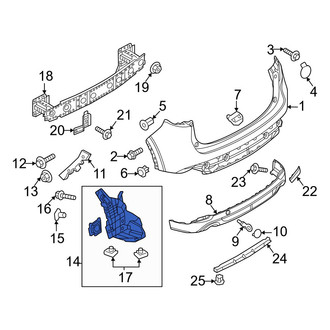 Mazda OE - Rear Left Bumper Splash Shield
