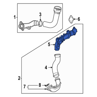 Mazda OE - Upper Turbocharger Outlet Pipe