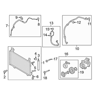 Mazda OE - Air Conditioner & Heater - Condenser, Compressor & Lines