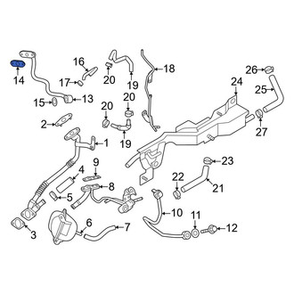 Mazda OE - Upper Turbocharger Coolant Line Gasket