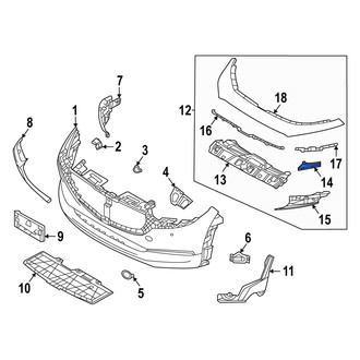 Mazda OE - Left Upper Bumper Cover Spacer Panel Bracket