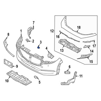 Mazda OE - Left Bumper Cover Retainer