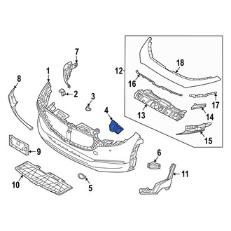 Mazda OE - Front Left Bumper Cover Bracket
