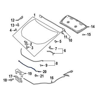 Mazda OE - Front Hood & Trunk Prop Rod