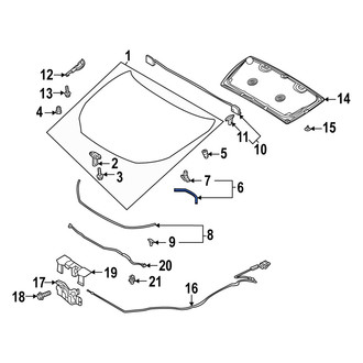 Mazda OE - Front Center Hood Seal