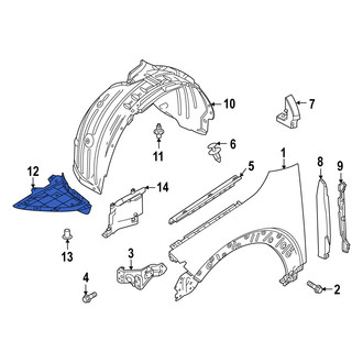 Mazda OE - Front Left Fender Liner Extension