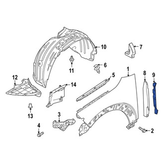 Mazda OE - Left Fender Seal