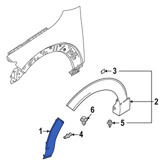 Mazda OE - Front Left Lower Wheel Arch Molding