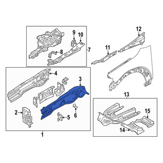 Mazda OE - Front Right Outer Frame Side Member