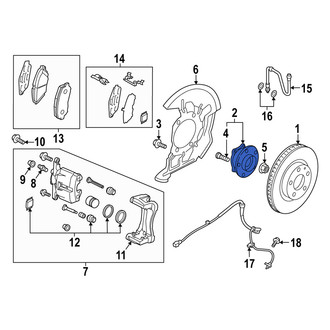 Mazda OE - Front Wheel Bearing and Hub Assembly