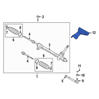 Mazda OE - Front Center Rack and Pinion Bellows