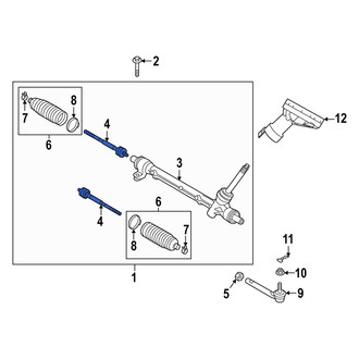 Mazda OE - Outer Steering Tie Rod End