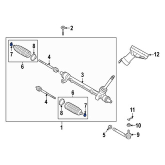 Mazda OE - Front Outer Rack and Pinion Bellows Clamp