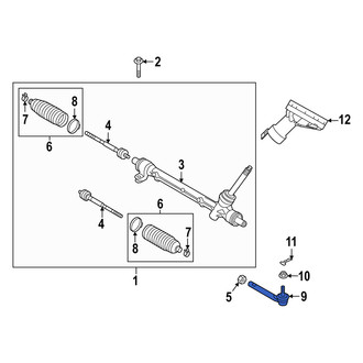 Mazda OE - Inner Steering Tie Rod End