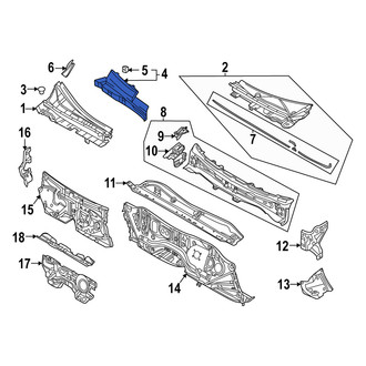 Mazda OE - Front Cowl Plenum Panel