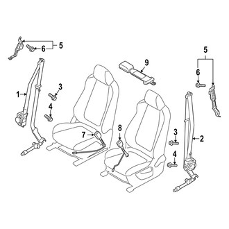 Mazda OE - Restraint Systems - Front Seat Belts