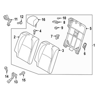 Mazda OE - Seats & Tracks - Rear Seat Components (Seat Back, 40% Side)