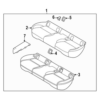 Mazda OE - Seats & Tracks - Rear Seat Components (Seat Cushion)