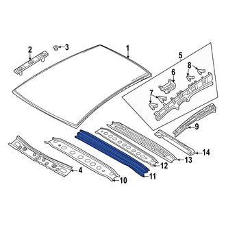 Mazda OE - Center Front Roof Panel Reinforcement
