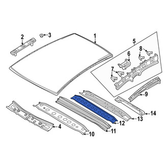 Mazda OE - Center Rear Roof Panel Reinforcement