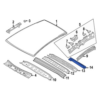 Mazda OE - Rear Roof Header Panel