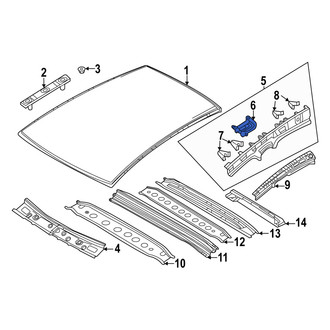 Mazda OE - Left Roof Side Rail Bracket