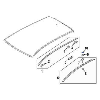 Mazda OE - Roof Luggage Carrier Side Rail Cap