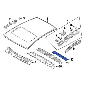 Mazda OE - Rear Roof Header Panel