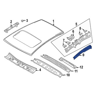 Mazda OE - Right Roof Side Rail Reinforcement