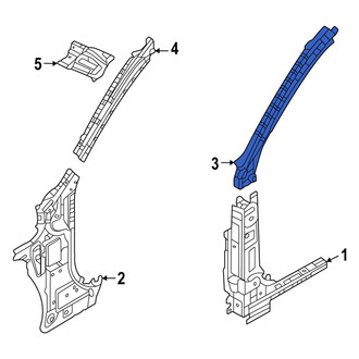 Mazda OE - Left Upper Body A-Pillar Reinforcement