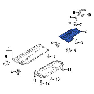 Mazda OE - Rear Left Floor Pan Splash Shield