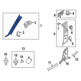 Mazda OE - Left Body A-Pillar Trim Panel