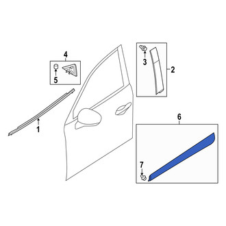 Mazda OE - Front Left Door Molding