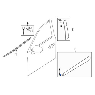 Mazda OE - Upper Door Molding Clip