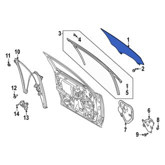 Mazda OE - Front Right Door Glass