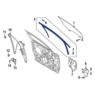 Mazda OE - Front Right Window Channel