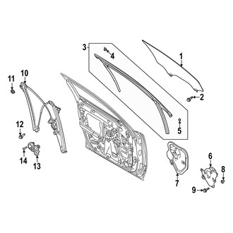 Mazda OE - Front Door - Glass & Hardware