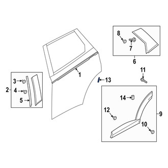 Mazda OE - Upper Door Molding Clip