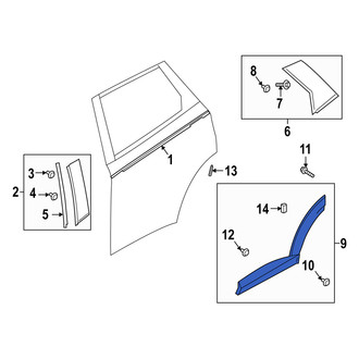 Mazda OE - Rear Left Door Molding