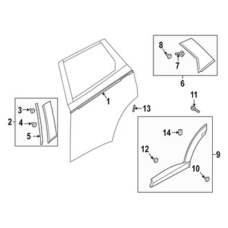 Mazda OE - Rear Door - Exterior Trim