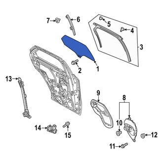 Mazda OE - Front Left Door Glass