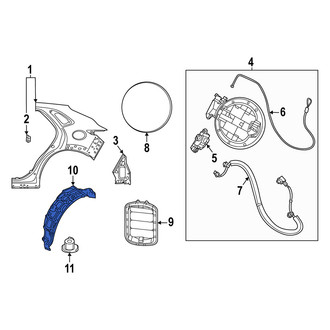Mazda OE - Rear Right Quarter Panel Splash Shield
