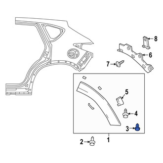 Mazda OE - Wheel Arch Molding Clip