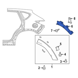 Mazda OE - Rear Left Wheel Arch Molding Bracket