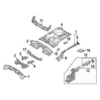 Mazda OE - Right Floor Side Rail Bracket